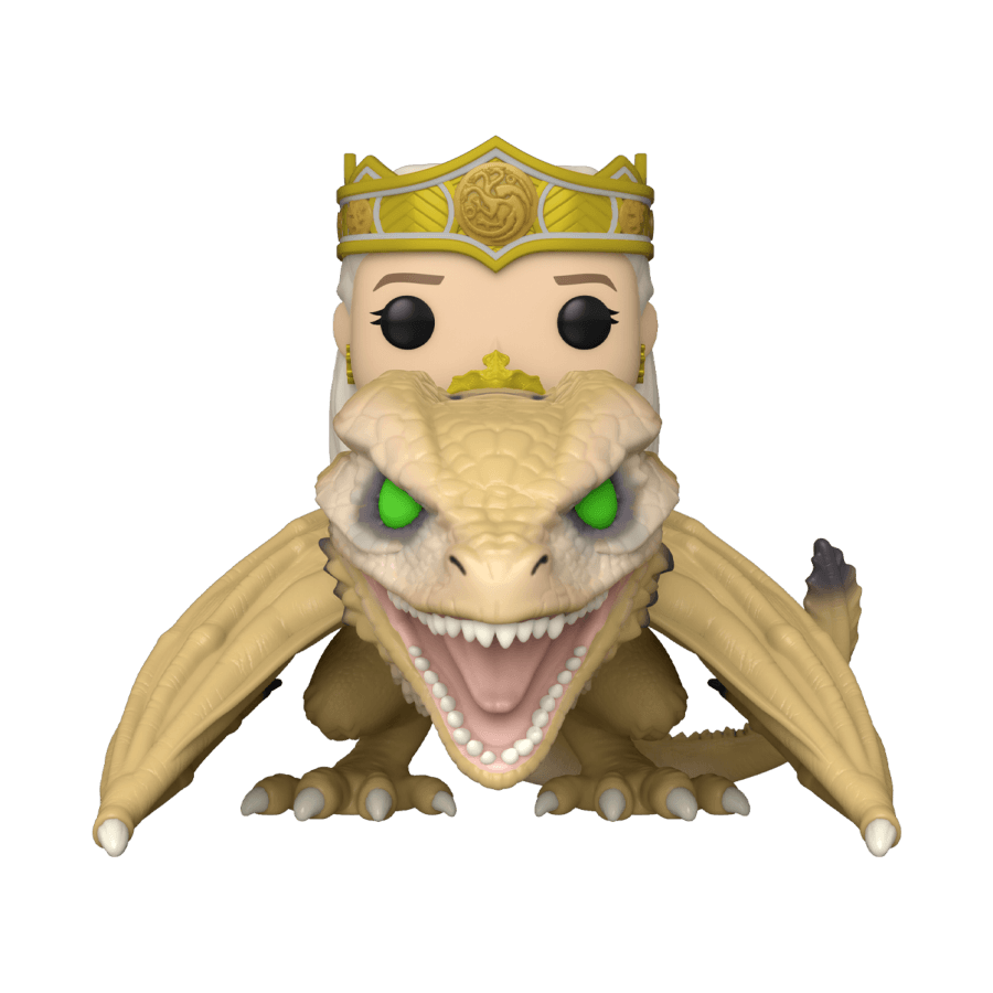 FUN76490 Game of Thrones: House of the Dragon - Queen Rhaenyra with Syrax Pop! Rides Vinyl - Funko TBA - Titan Pop Culture