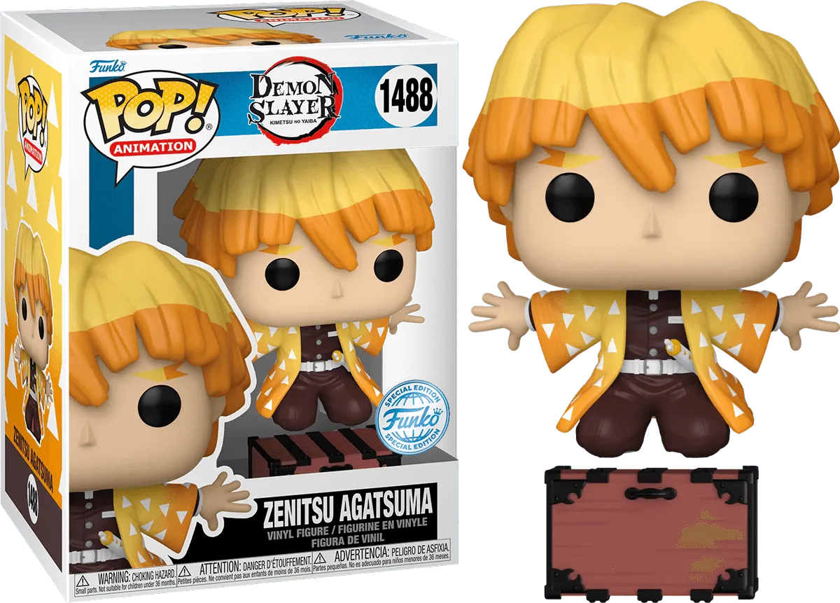 FUN76534 Demon Slayer - Zenitsu (Kneeling) US Exclusive Pop! Vinyl [RS] - Funko - Titan Pop Culture