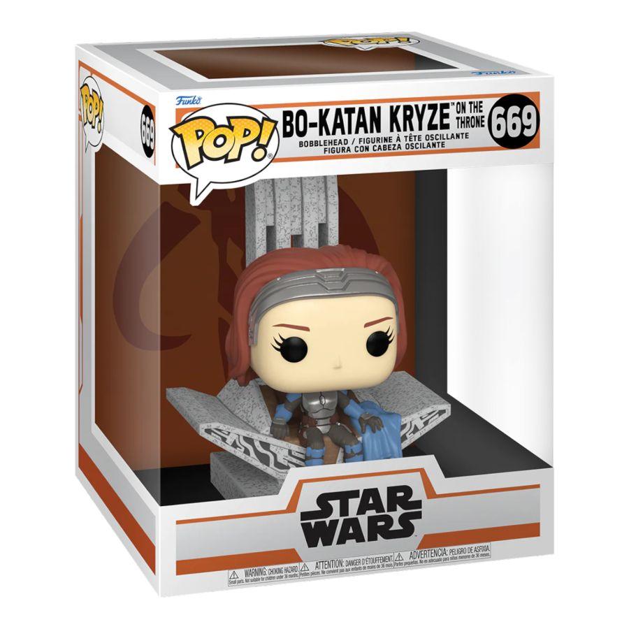 FUN76545 Star Wars: Mandalorian - Bo-Katan Kryze on Throne Pop! Vinyl Deluxe - Funko - Titan Pop Culture