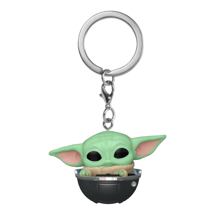 FUN76547 Star Wars: Mandalorian - Grogu in Hovering Pram Pop! Vinyl Keychain - Funko - Titan Pop Culture