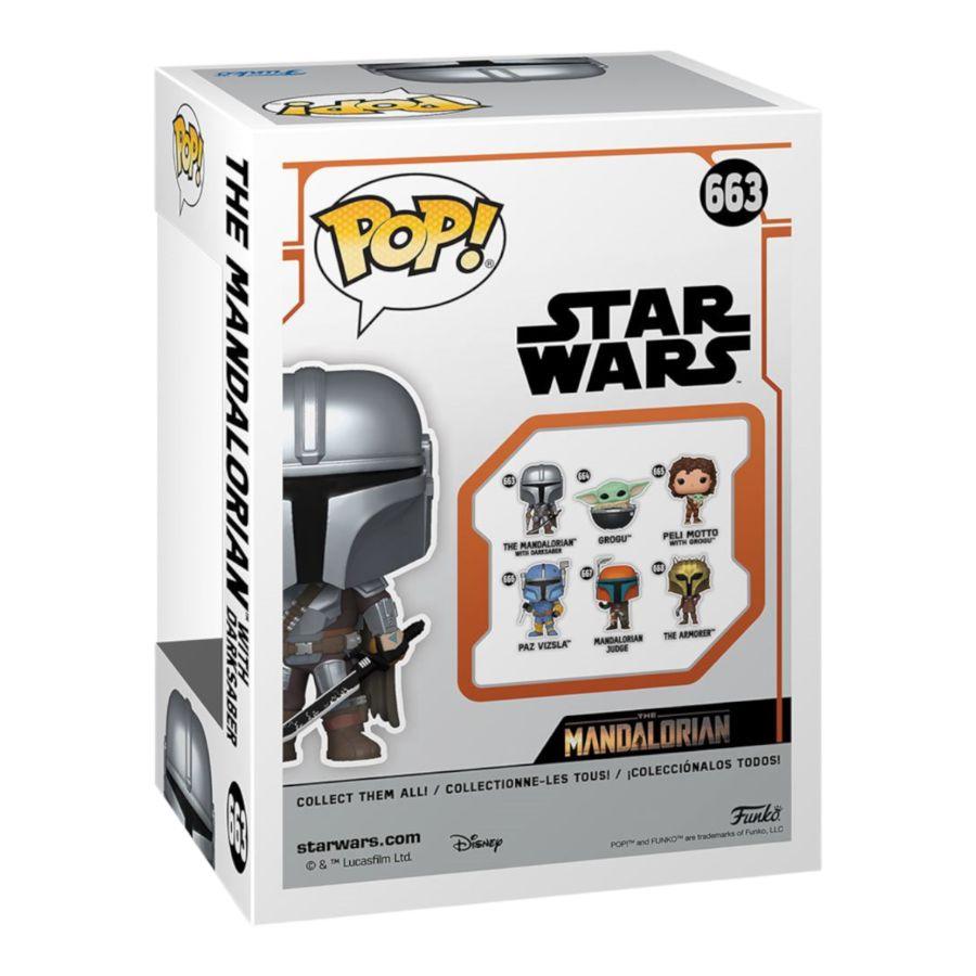 FUN76550 Star Wars: Mandalorian - Mandalorian with DarkSaber Pop! Vinyl - Funko - Titan Pop Culture