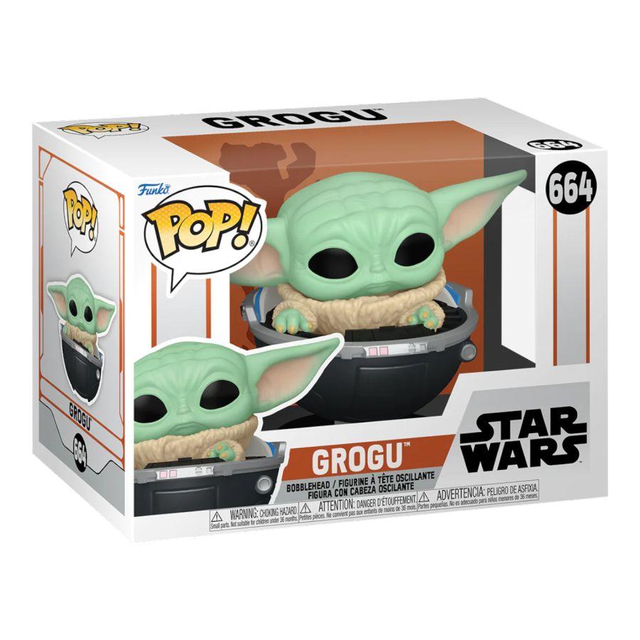 FUN76551 Star Wars: Mandalorian - Grogu in Hovering Pram Pop! Vinyl - Funko TBA - Titan Pop Culture