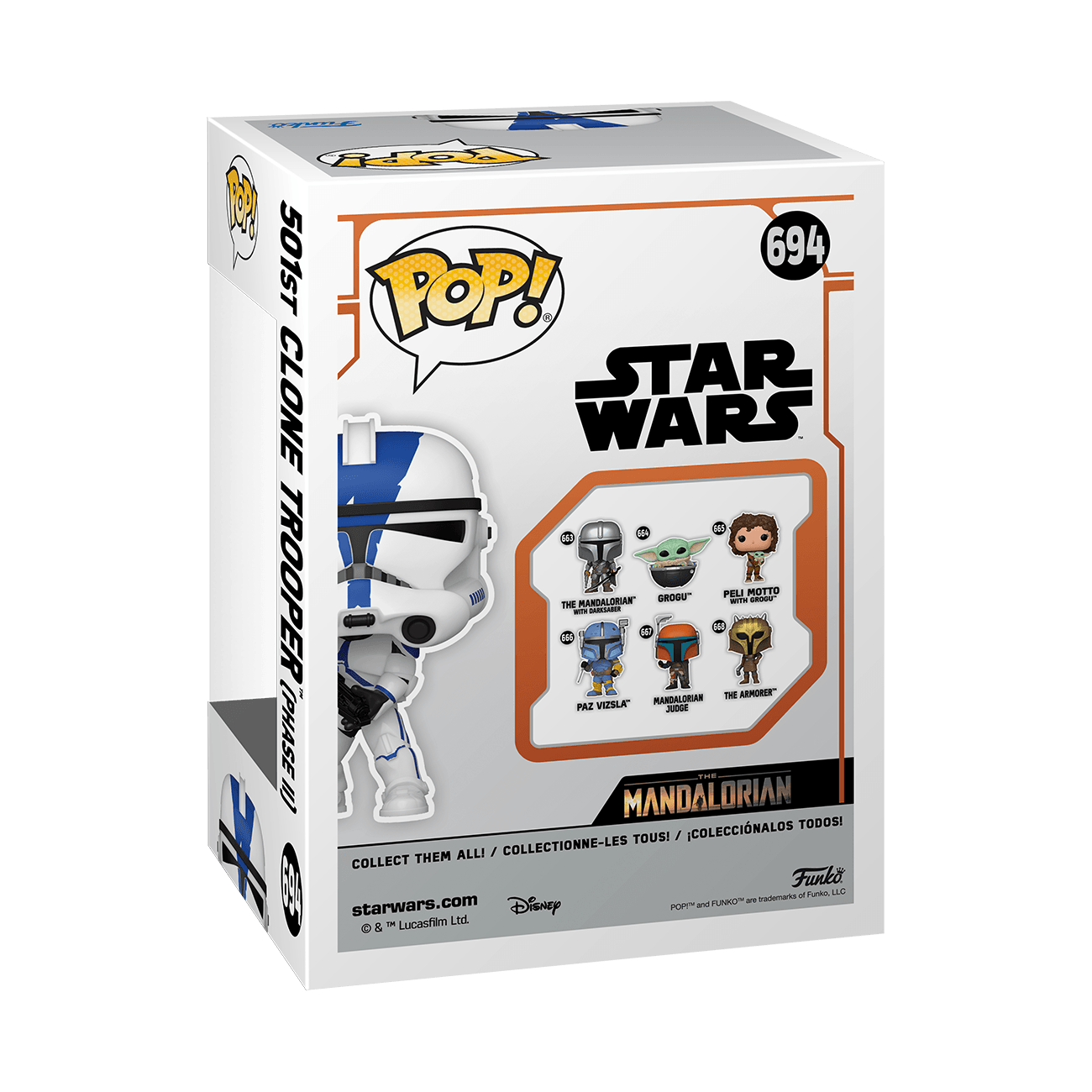 FUN76682 Star Wars: The Mandalorian - 501st Clone Trooper (Phase II) US Exclusive Pop! Vinyl [RS] - Funko - Titan Pop Culture