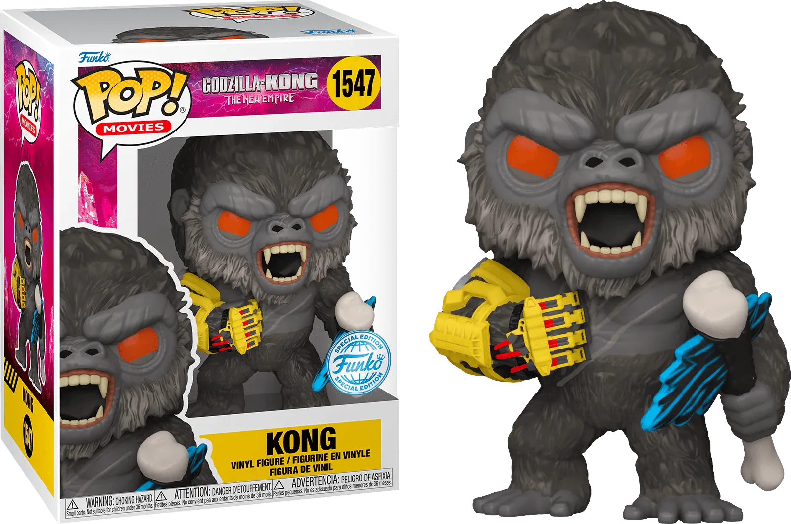 FUN76694 Godzilla vs Kong: The New Empire - Kong (Battle) US Exclusive Pop! Vinyl [RS] - Funko - Titan Pop Culture