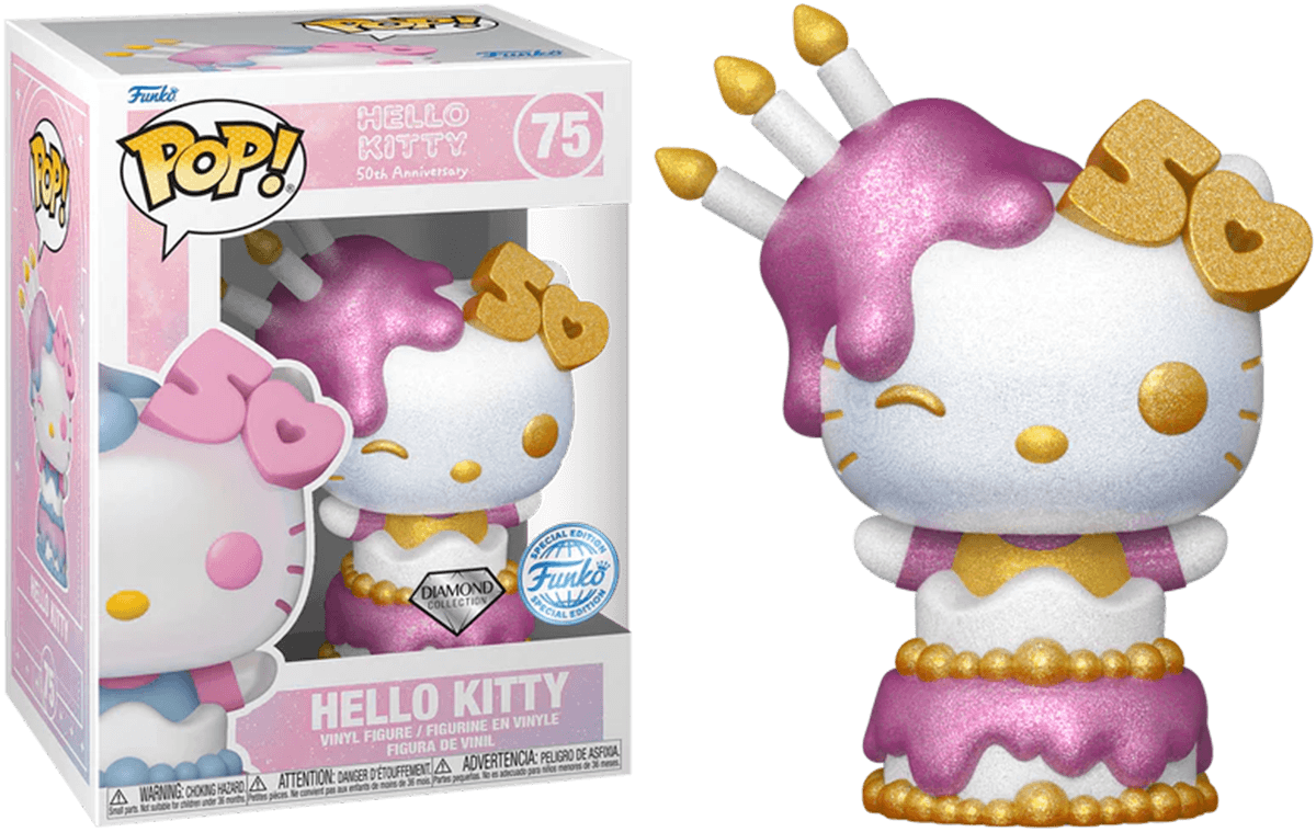 FUN76785 Hello Kitty 50th - Hello Kitty Cake DGL US Exclusive Pop! Vinyl [RS] - Funko - Titan Pop Culture