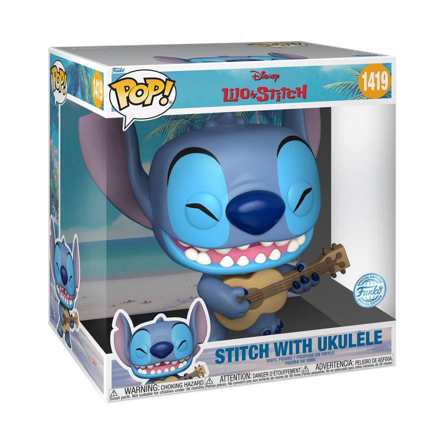 FUN76786 Lilo & Stitch - Stitch with Ukelele 10" US Exclusive Pop! Vinyl [RS] - Funko - Titan Pop Culture