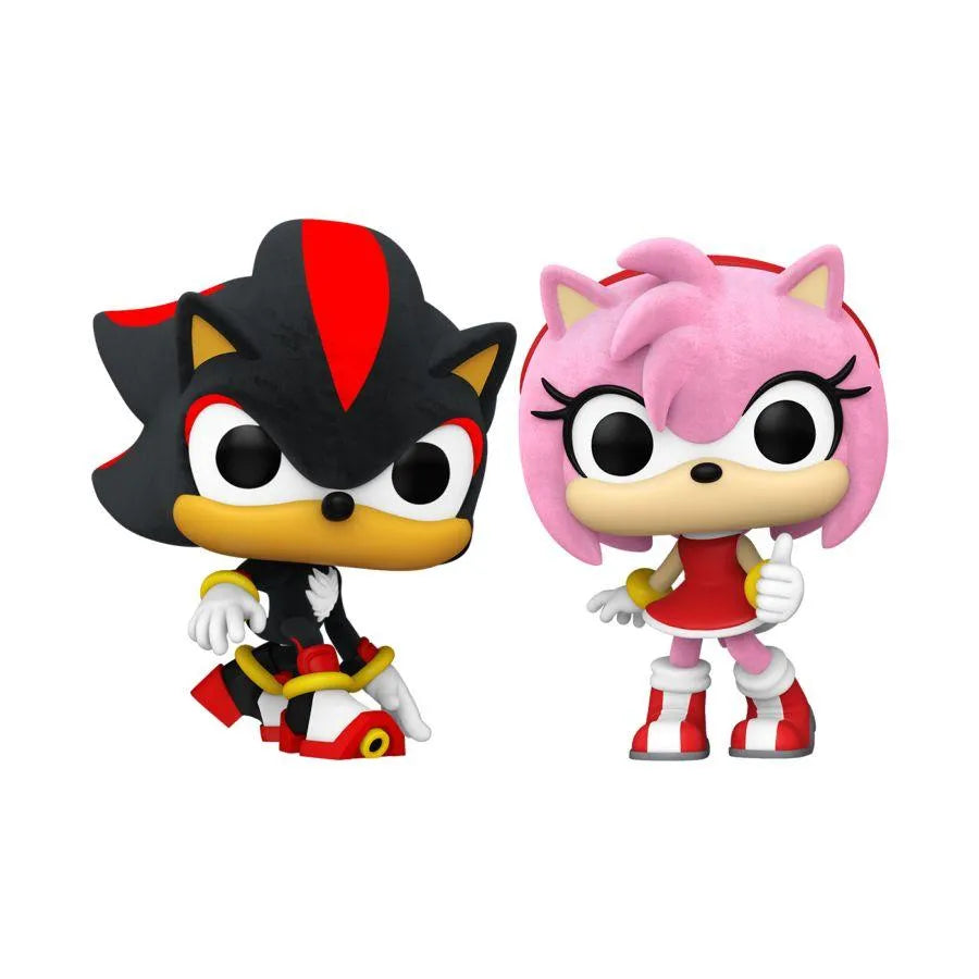 FUN76789 Sonic - Shadow & Amy Rose US Exclusive Flocked Pop! 2-Pack [RS] - Funko - Titan Pop Culture