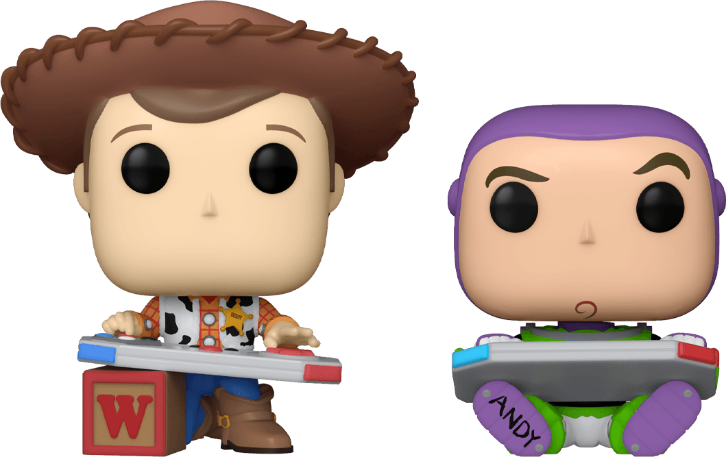 FUN76830 Toy Story - Woody & Buzz Gaming C2E2 2024 US Exclusive Pop! Vinyl 2 Pack [RS] - Funko - Titan Pop Culture