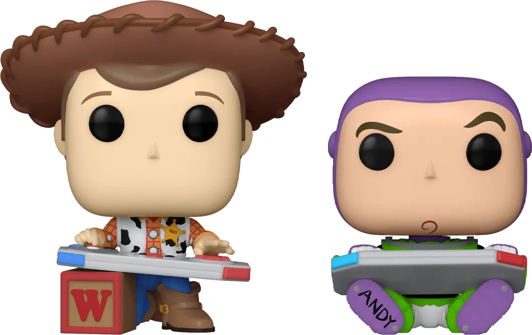 FUN76830 Toy Story - Woody & Buzz Gaming C2E2 2024 US Exclusive Pop! Vinyl 2 Pack [RS] - Funko - Titan Pop Culture