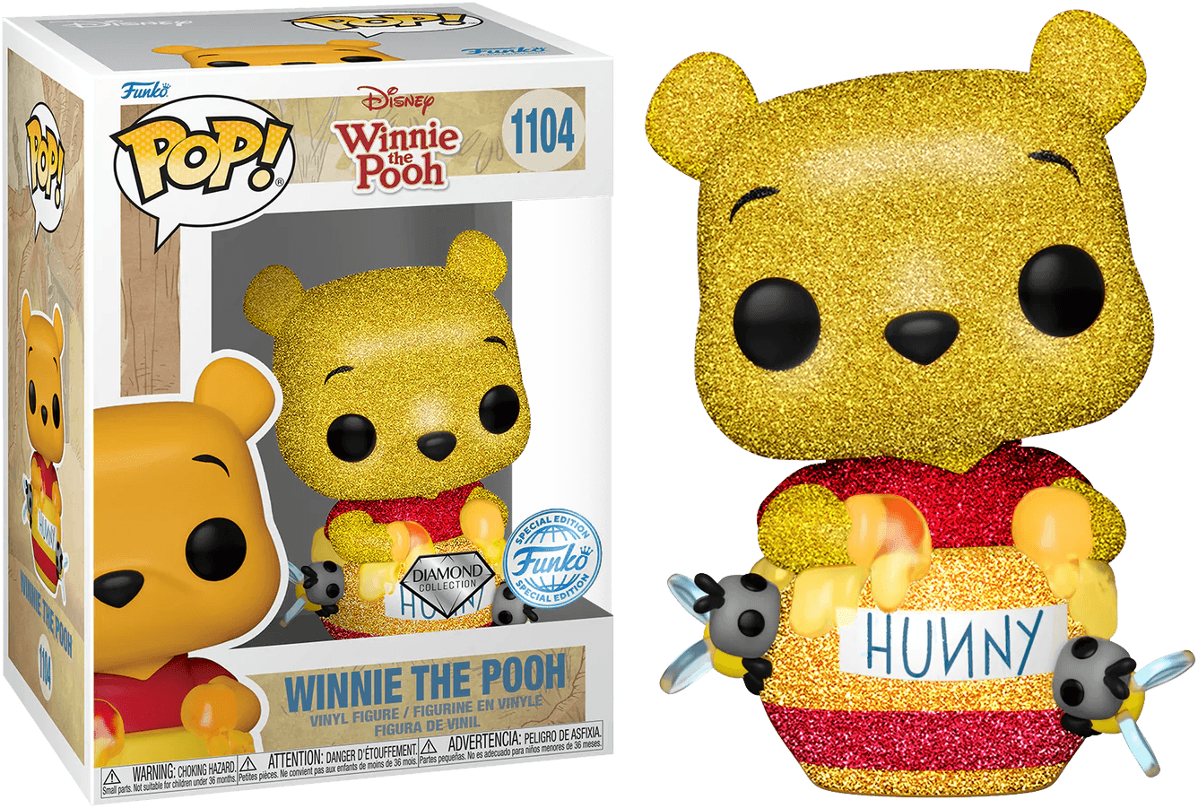 FUN76873 Winnie the Pooh - Winnie the Pooh US Exclusive Diamond Glitter Pop! Vinyl [RS] - Funko - Titan Pop Culture