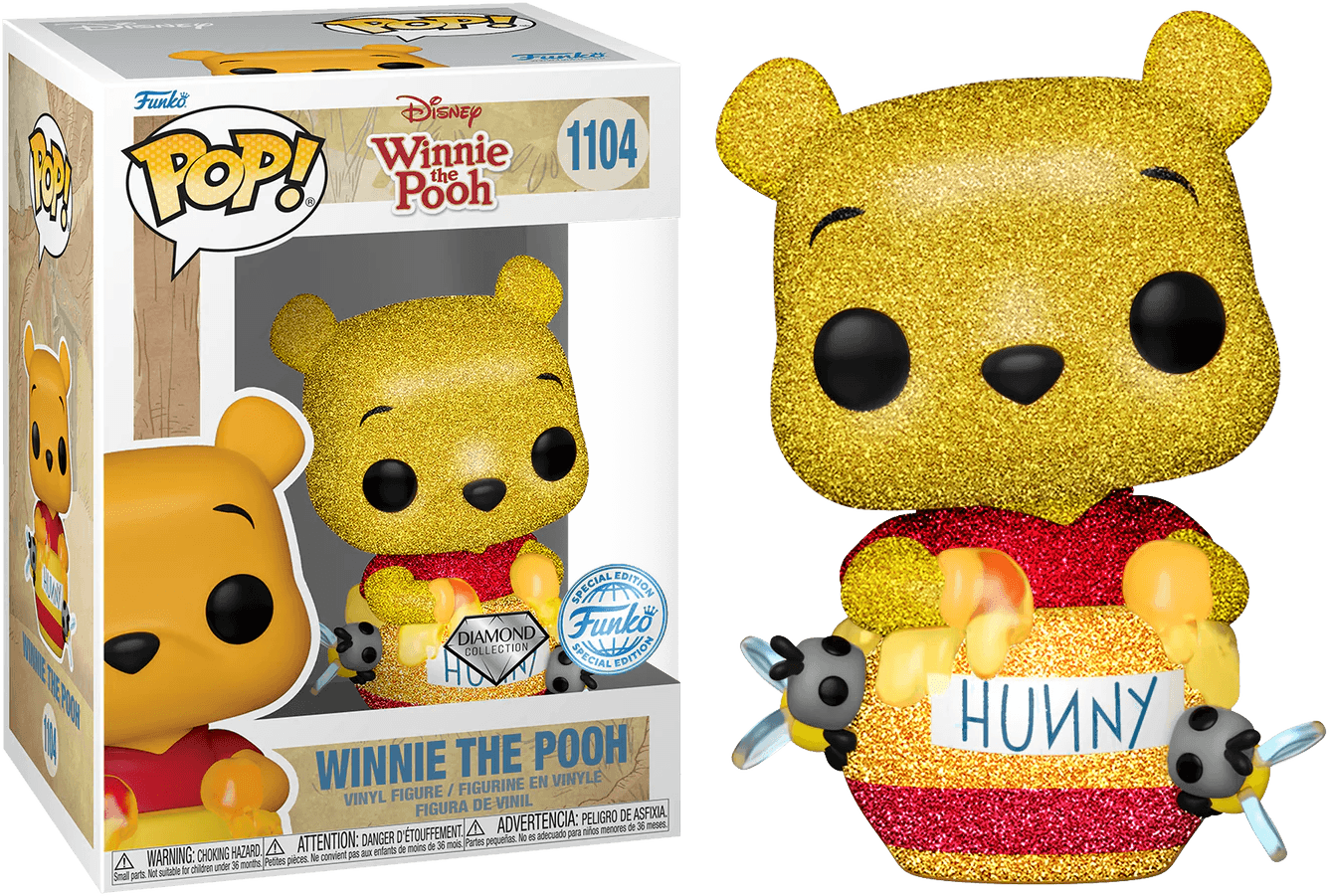 FUN76873 Winnie the Pooh - Winnie the Pooh US Exclusive Diamond Glitter Pop! Vinyl [RS] - Funko TBA - Titan Pop Culture