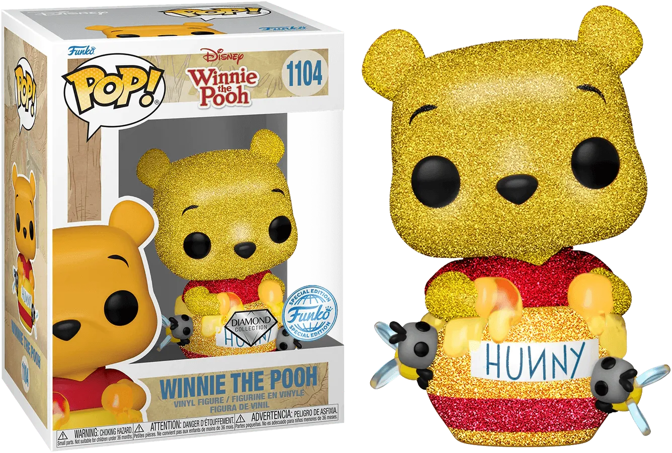 FUN76873 Winnie the Pooh - Winnie the Pooh US Exclusive Diamond Glitter Pop! Vinyl [RS] - Funko TBA - Titan Pop Culture