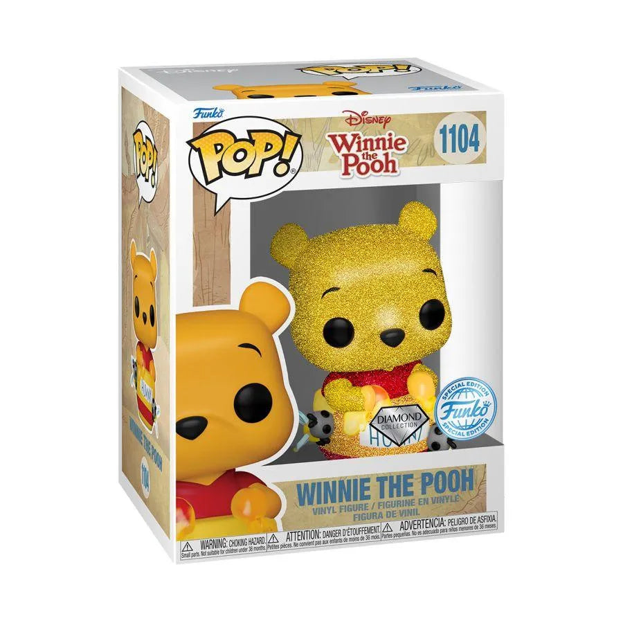 FUN76873 Winnie the Pooh - Winnie the Pooh US Exclusive Diamond Glitter Pop! Vinyl [RS] - Funko TBA - Titan Pop Culture