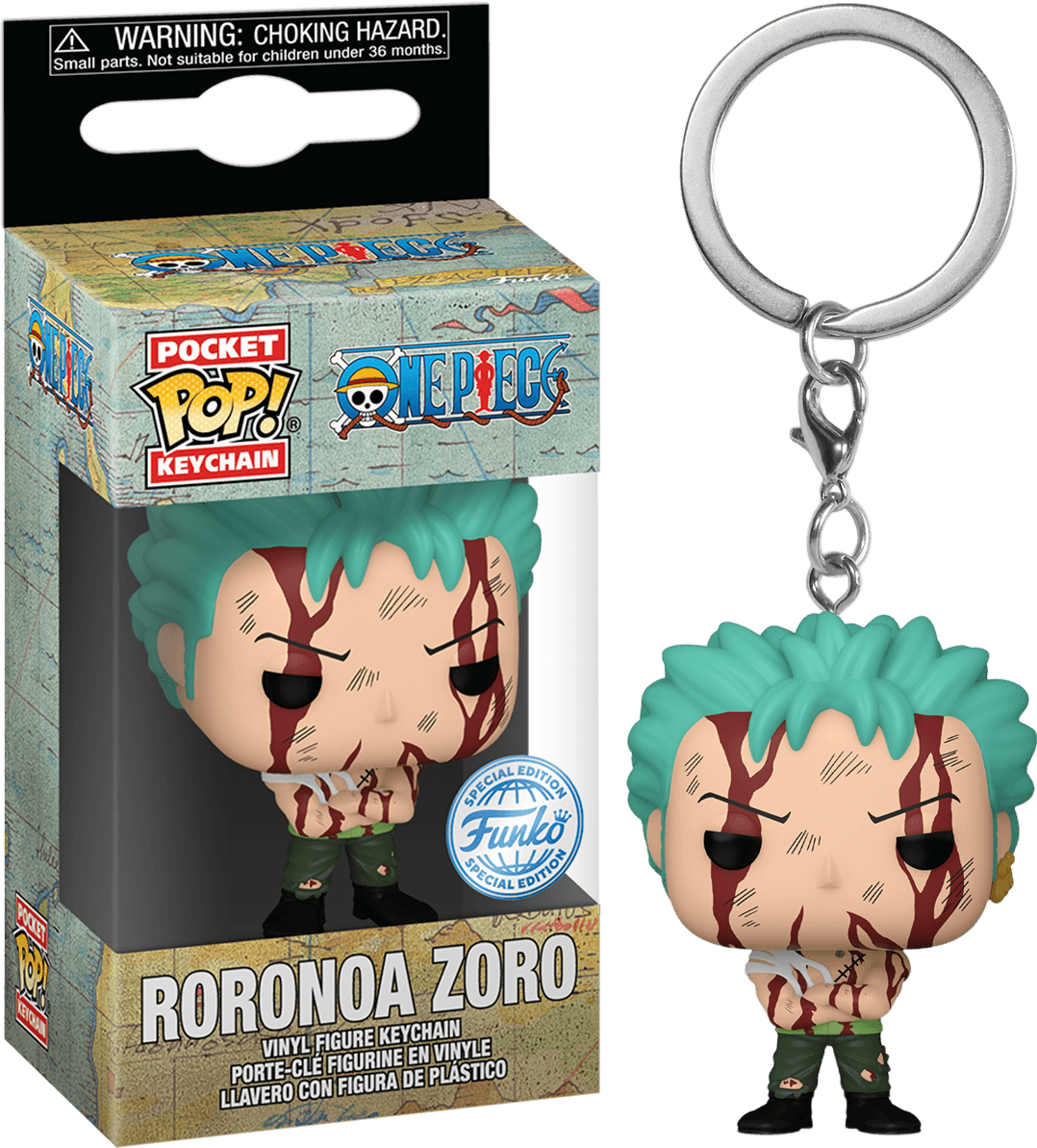 FUN76880 One Piece - Roronoa Zoro "Nothing Happened" US Exclusive Pop! Keychain [RS] - Funko - Titan Pop Culture