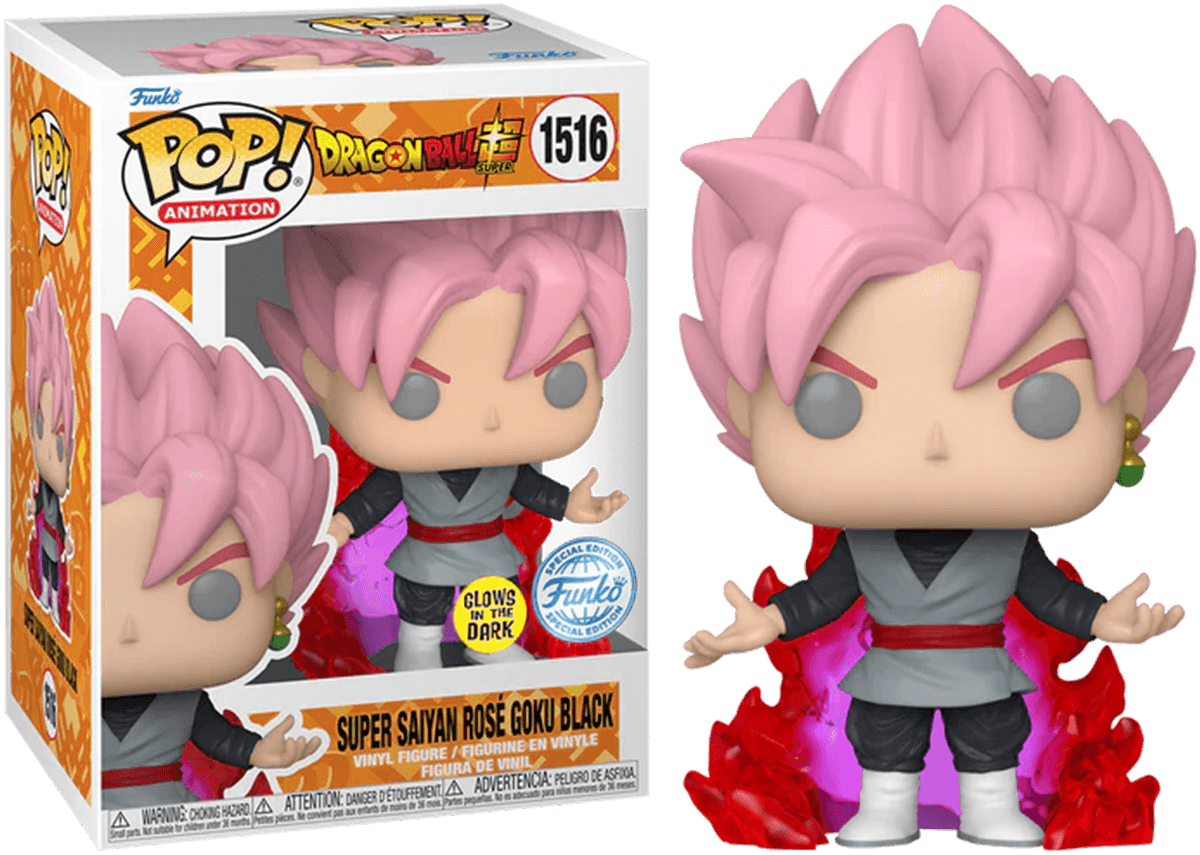 FUN76944 Dragon Ball Super - Goku Rose Black US Exclusive Glow Pop! Vinyl [RS] - Funko - Titan Pop Culture