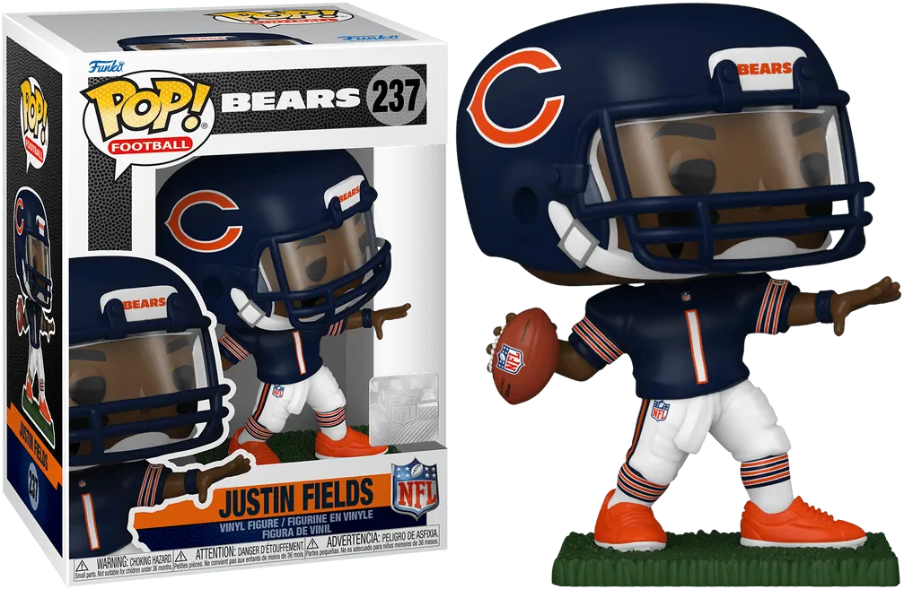 FUN77019 NFL: Bears - Justin Fields Pop! Vinyl - Funko - Titan Pop Culture