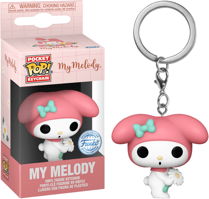 FUN77049 Hello Kitty - My Melody (Spring Time) US Exclusive Pop! Keychain [RS] - Funko TBA - Titan Pop Culture