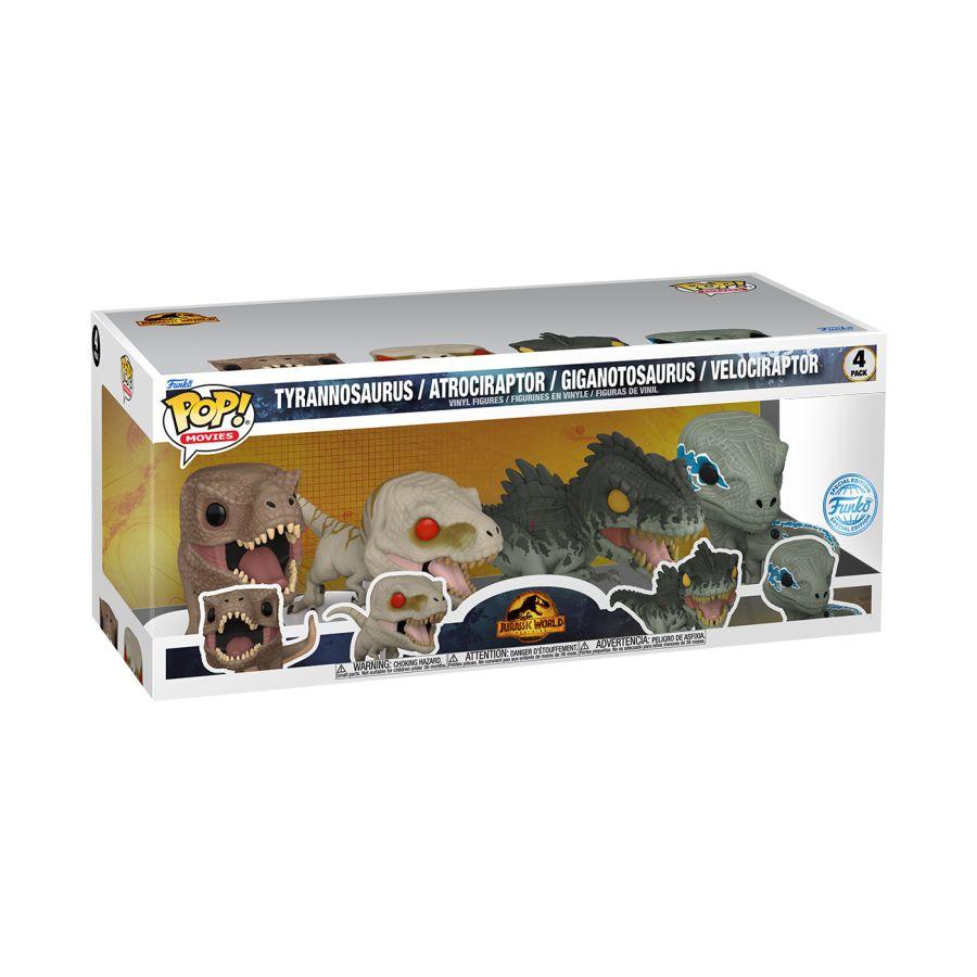 FUN77138 Jurassic World 3 - US Exclusive Pop! 4-Pack [RS] - Funko - Titan Pop Culture