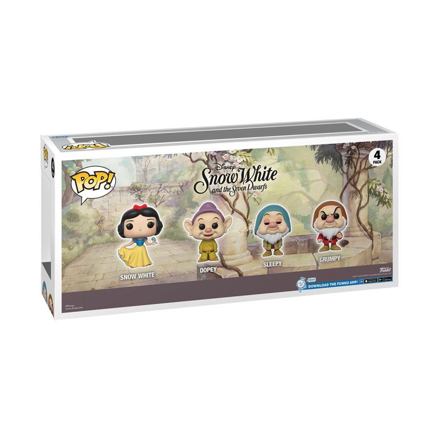 FUN77207 Snow White (1937) - Snow White, Dopey, Sleepy, Grumpy Exclusive Diamond Glitter Pop! 4-Pack [RS] - Funko - Titan Pop Culture