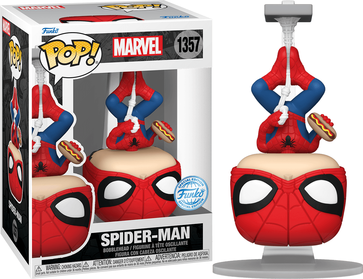 FUN77388 Spider-Man - Spider-Man (with Hot Dog) US Exclusive Pop! Vinyl [RS] - Funko - Titan Pop Culture