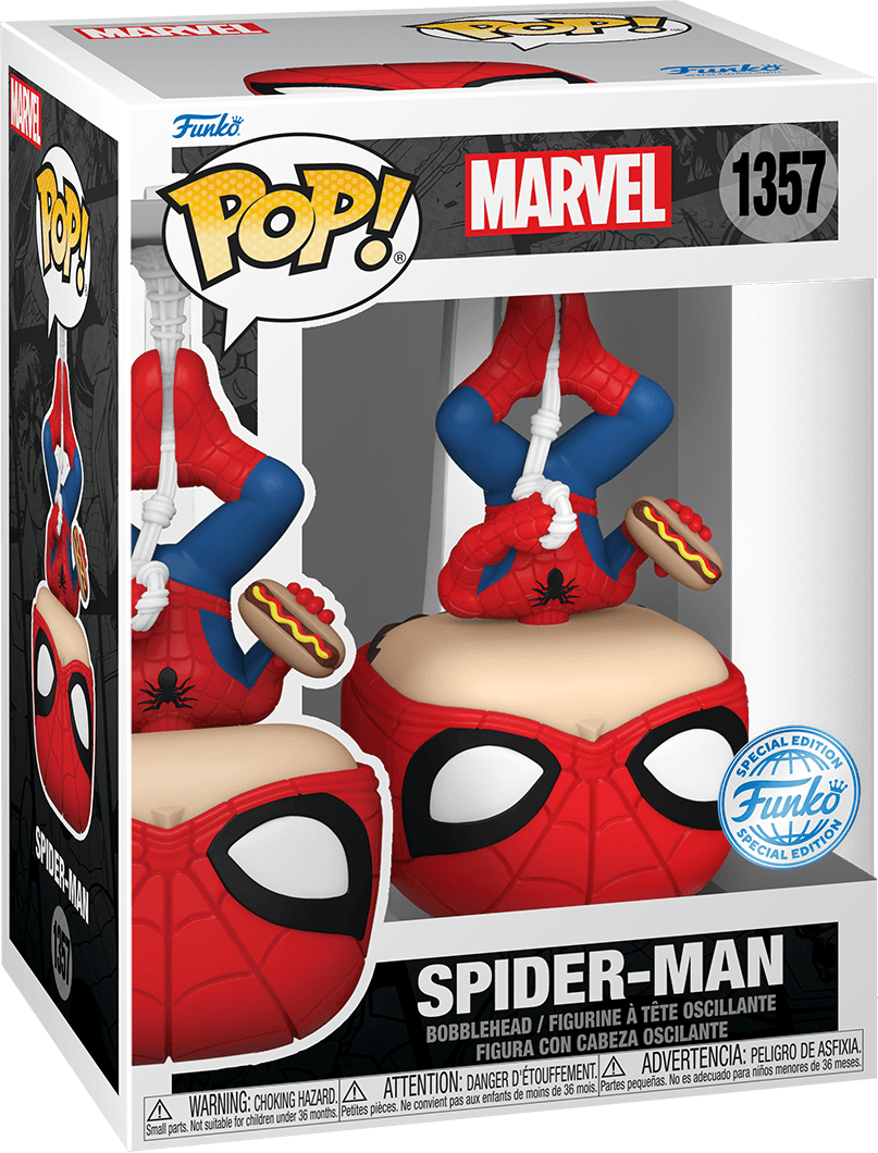 FUN77388 Spider-Man - Spider-Man (with Hot Dog) US Exclusive Pop! Vinyl [RS] - Funko - Titan Pop Culture