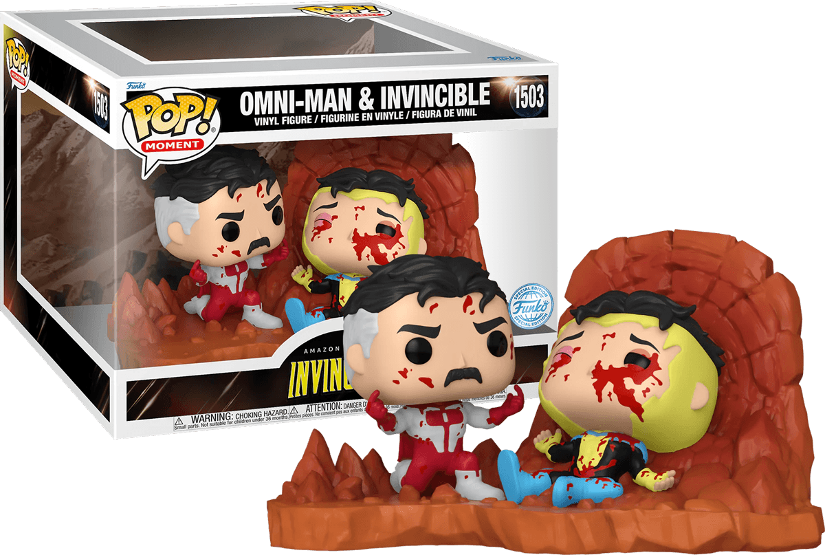 FUN77399 Invincible (TV) - Omni-Man & Invincible "Think Mark" US Exclusive Pop! Moment [RS] - Funko TBA - Titan Pop Culture