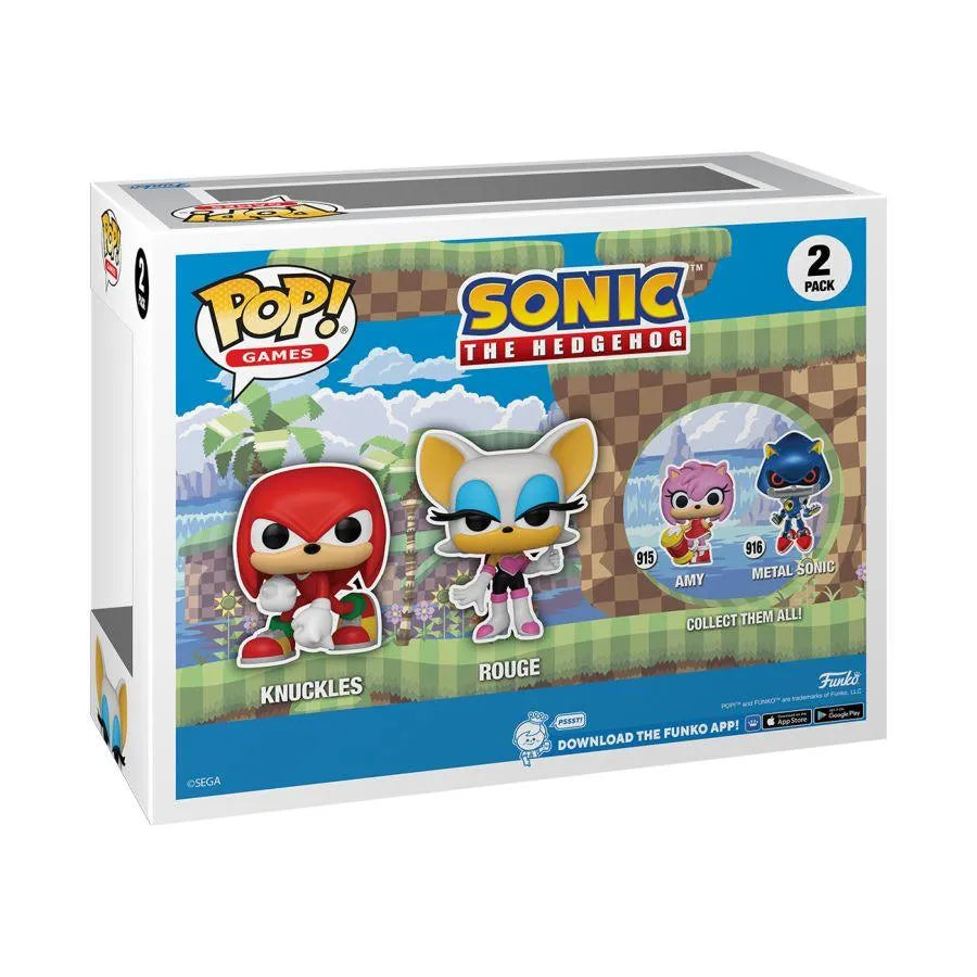 FUN77477 Sonic the Hedgehog - Knuckles & Rouge US Exclusive Pop! Vinyl 2-Pack [RS] - Funko - Titan Pop Culture