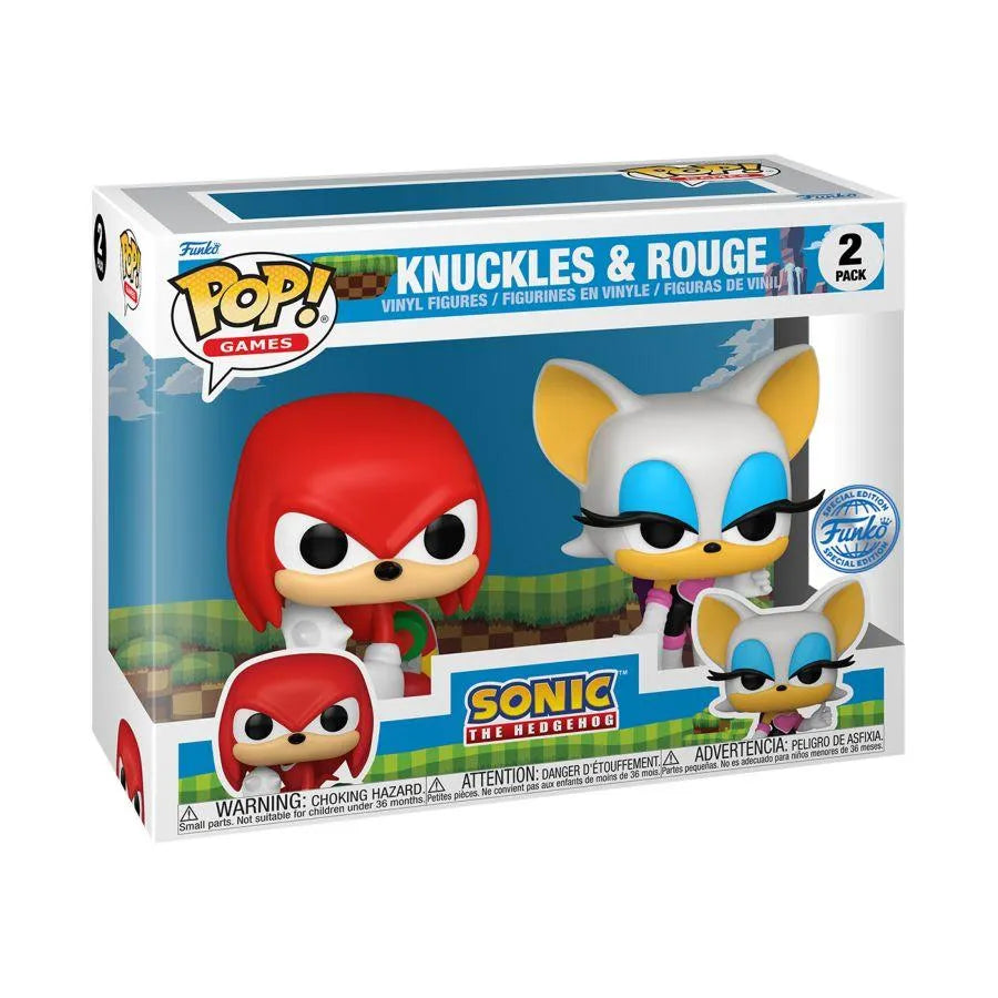 FUN77477 Sonic the Hedgehog - Knuckles & Rouge US Exclusive Pop! Vinyl 2-Pack [RS] - Funko - Titan Pop Culture