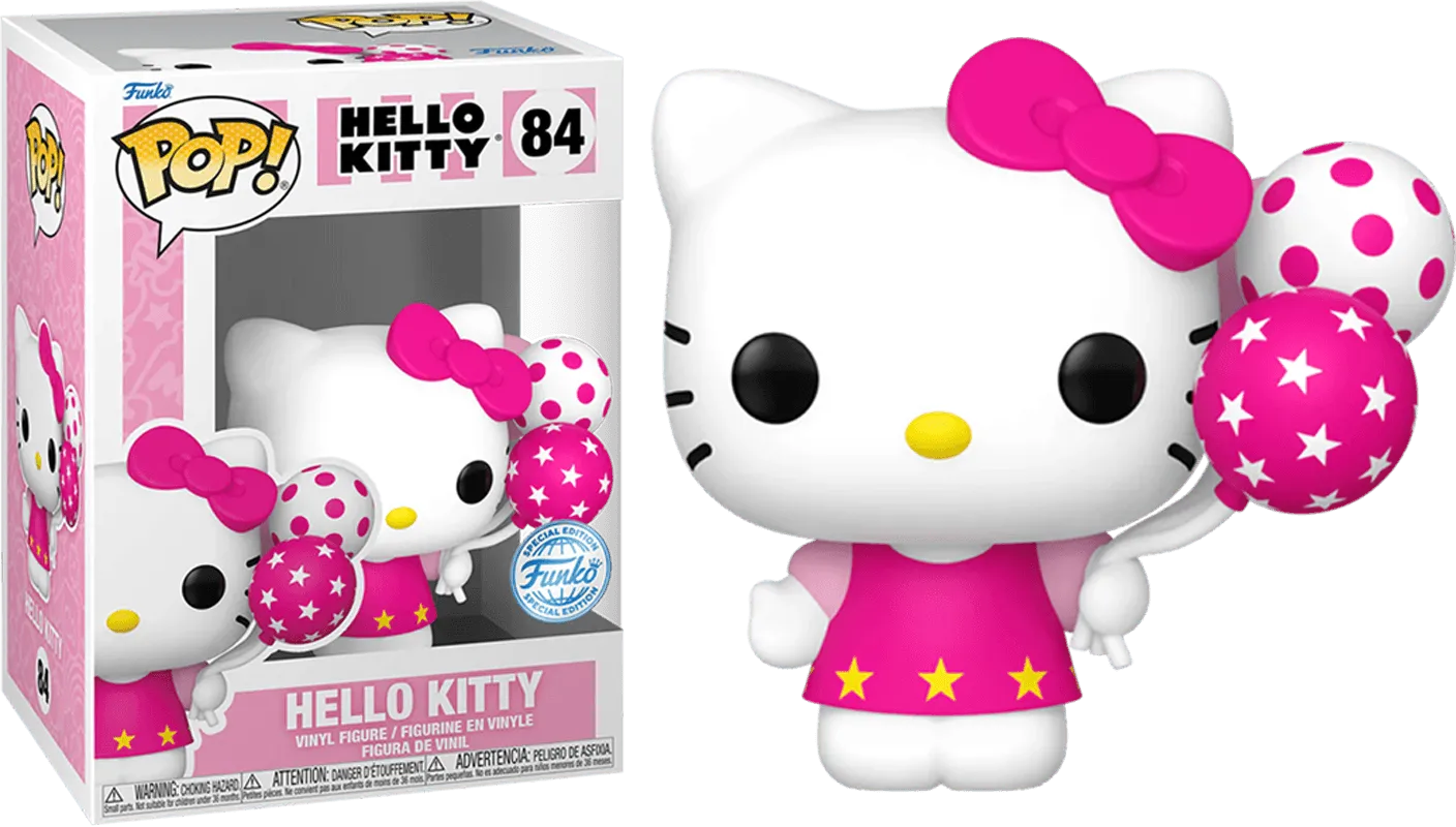 FUN77483 Hello Kitty - Hello Kitty with Balloons US Exclusive Pop! Vinyl [RS] - Funko TBA - Titan Pop Culture