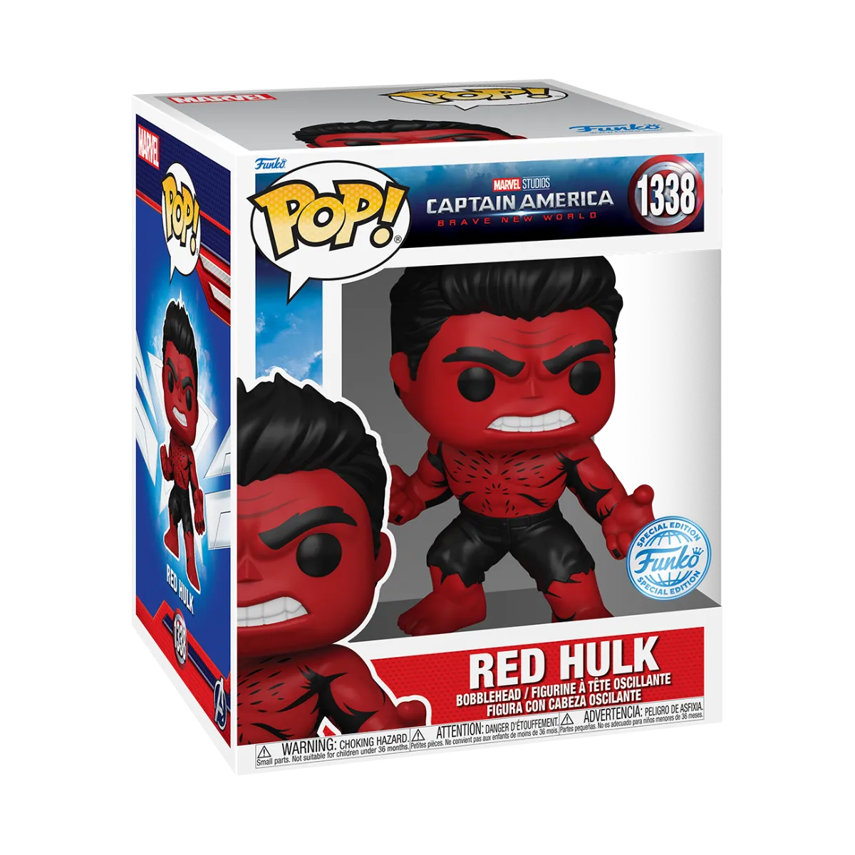 FUN77489 Captain America: Brave New World - Red Hulk 6" Deco US Exclusive Pop! Vinyl [RS] - Funko - Titan Pop Culture