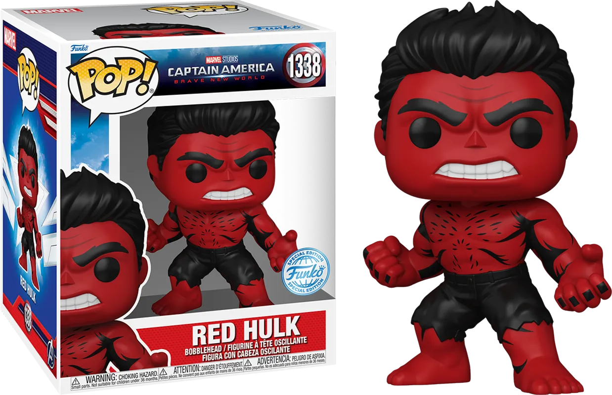 FUN77489 Captain America: Brave New World - Red Hulk 6" Deco US Exclusive Pop! Vinyl [RS] - Funko - Titan Pop Culture