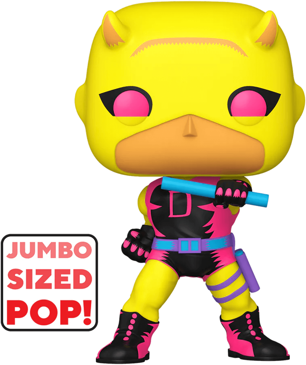 FUN77543 Marvel Comics - Daredevil (First Appearance) US Exclusive Blacklight 10" Pop! Vinyl [RS] - Funko - Titan Pop Culture