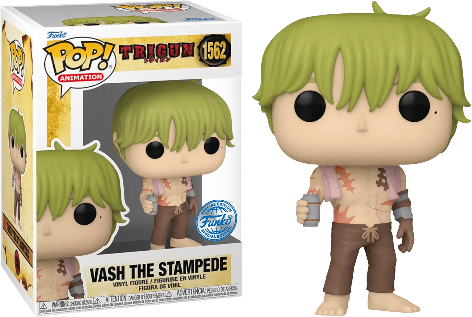 FUN77620 Trigun - Vash the Stampede (Shirtless) US Exclusive Pop! Vinyl [RS] - Funko - Titan Pop Culture