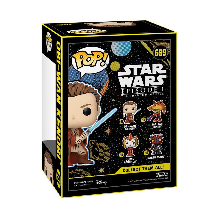 FUN77952 Star Wars: Phantom Menace 25th Anniversary - Obi-Wan Kenobi US Exclusive Retro Pop! Vinyl [RS] - Funko - Titan Pop Culture