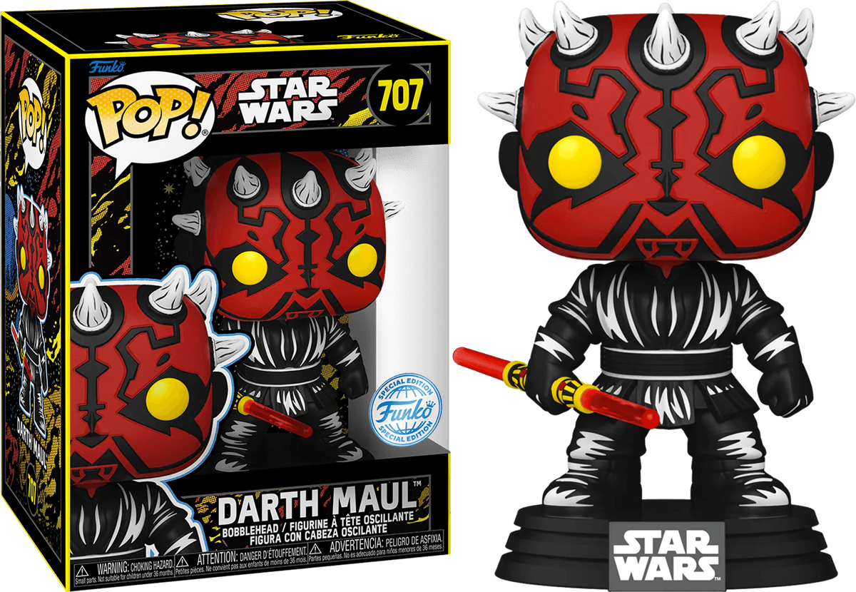 FUN77953 Star Wars: Phantom Menace 25th Anniversary - Darth Maul US Exclusive Retro Pop! Vinyl [RS] - Funko - Titan Pop Culture