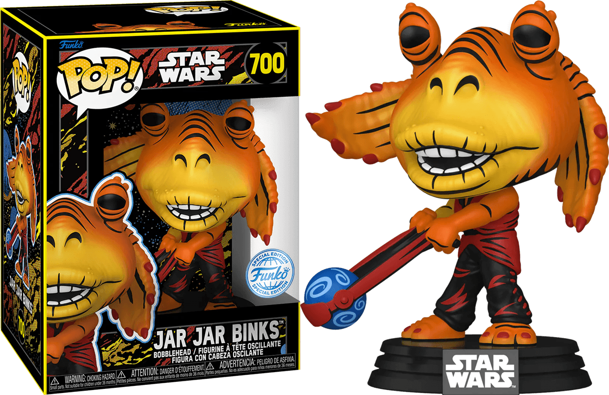 FUN77954 Star Wars: Phantom Menace 25th Anniversary - Jar Jar Binks US Exclusive Retro Pop! Vinyl [RS] - Funko - Titan Pop Culture