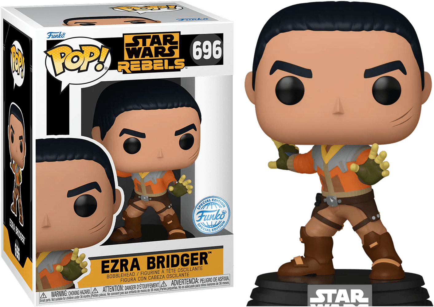 FUN77982 Star Wars: Rebels - Ezra Bridger US Exclusive Pop! Vinyl [RS] - Funko - Titan Pop Culture