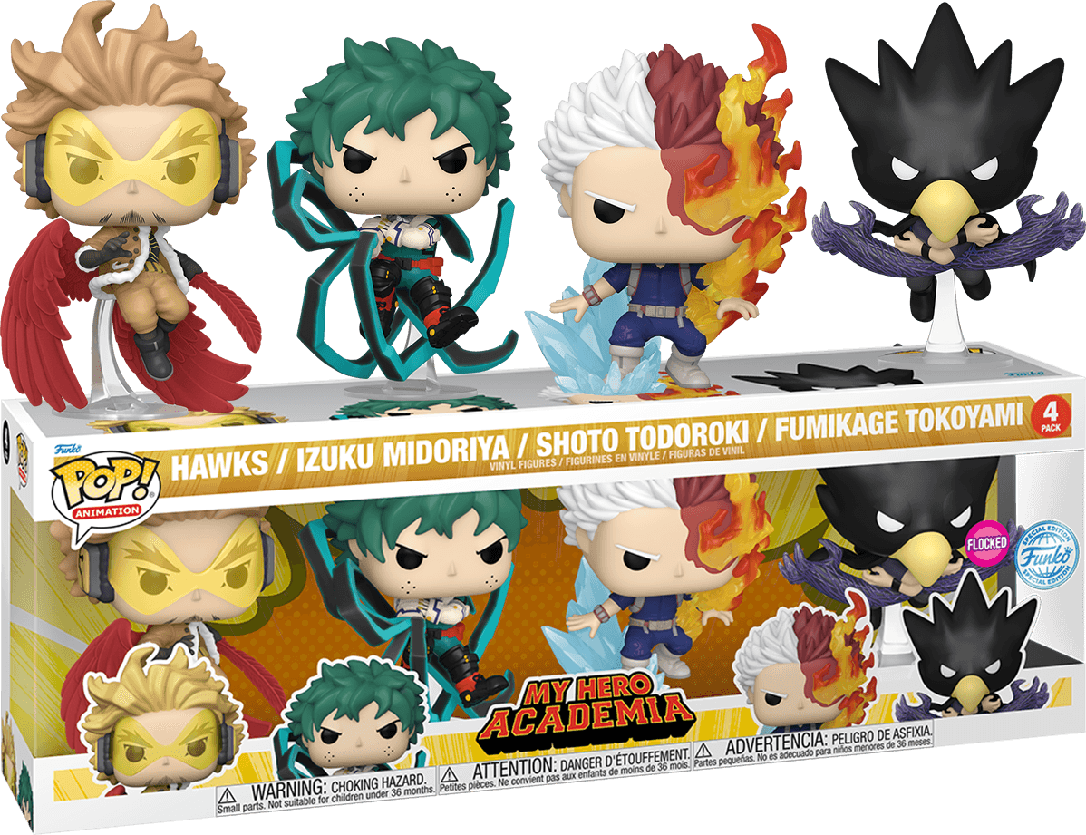 FUN78045 My Hero Academia - Flocked Pop! 4-Pack [RS] - Funko - Titan Pop Culture