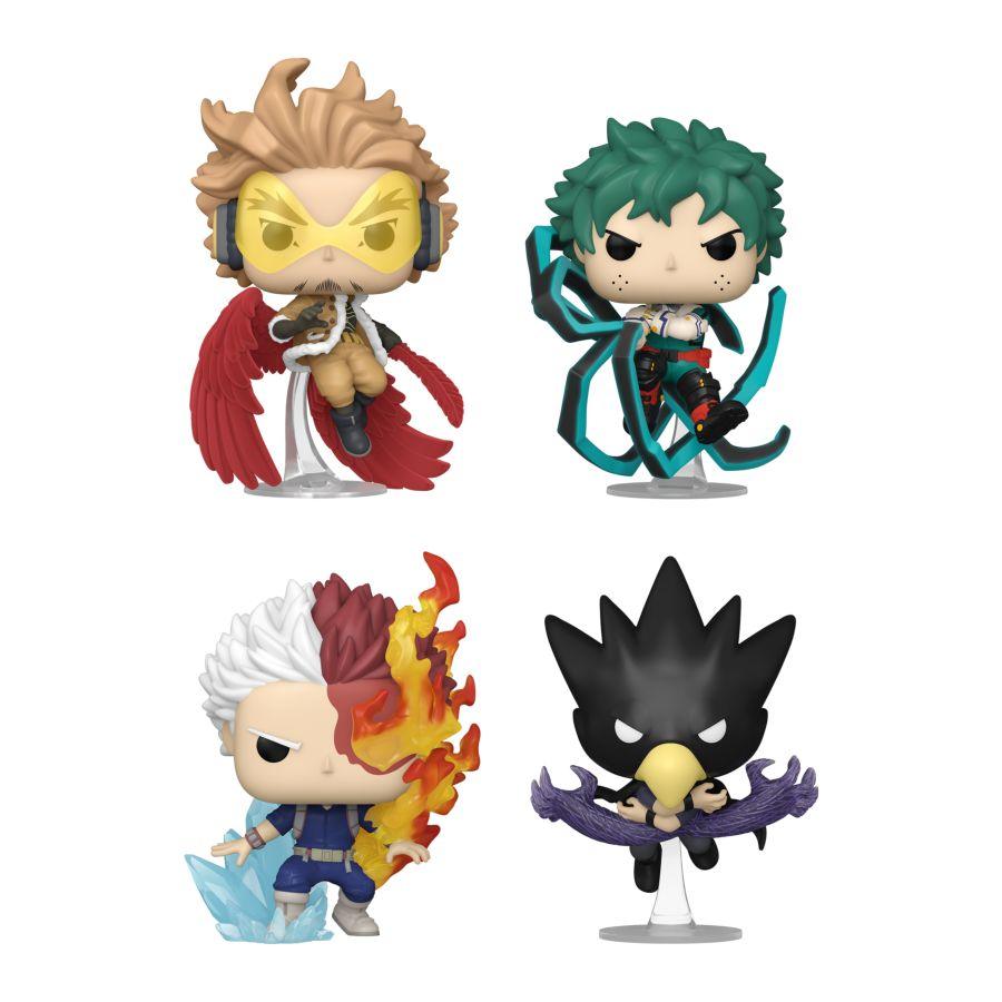 FUN78045 My Hero Academia - Flocked Pop! 4-Pack [RS] - Funko - Titan Pop Culture