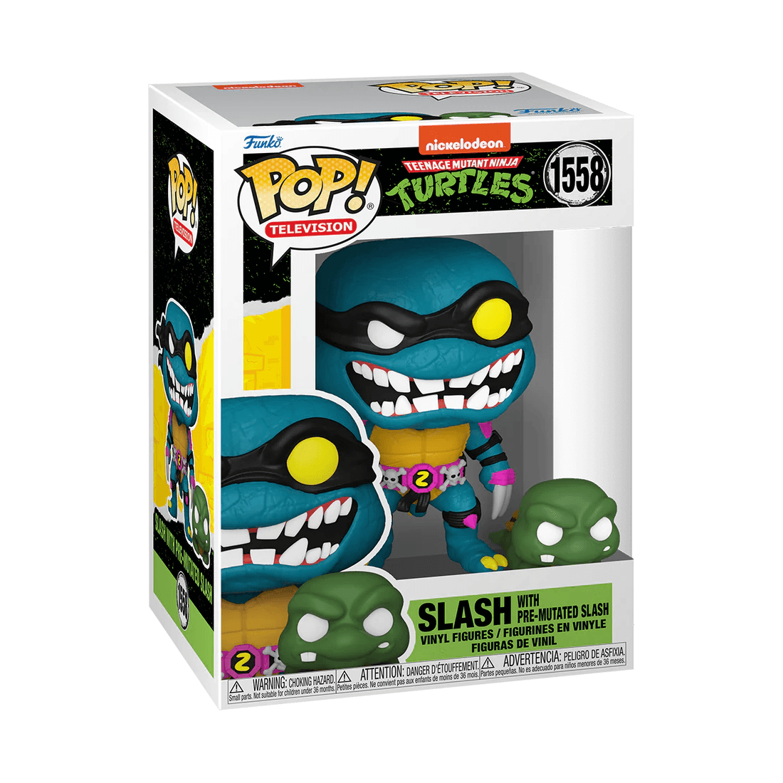 FUN78048 Teenage Mutant Ninja Turtles - Slash w/Mouser Pop! Vinyl - Funko - Titan Pop Culture