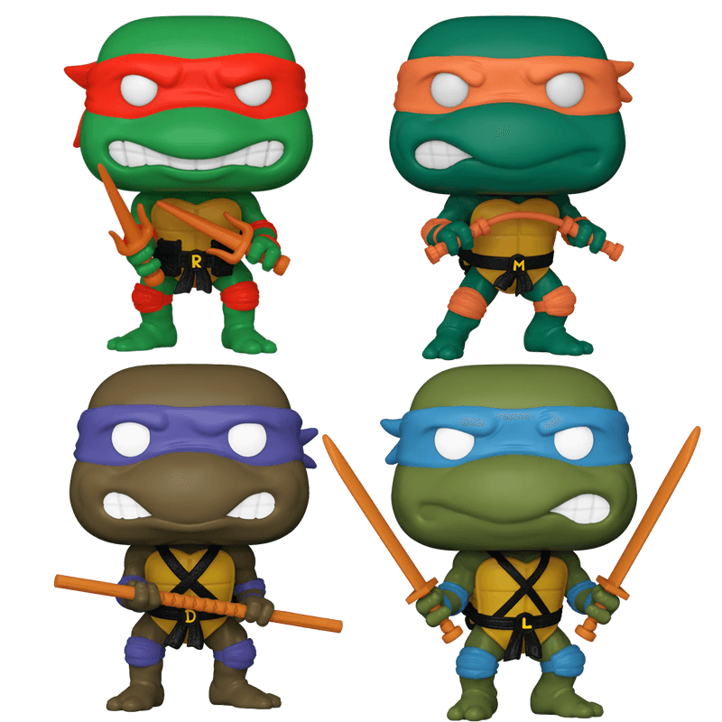 FUN78051 + FUN78050 + FUN78054 + FUN78049 Teenage Mutant Ninja Turtles - Ninjutsu Training Pop! Vinyl Bundle (Set of 4) - Funko - Titan Pop Culture