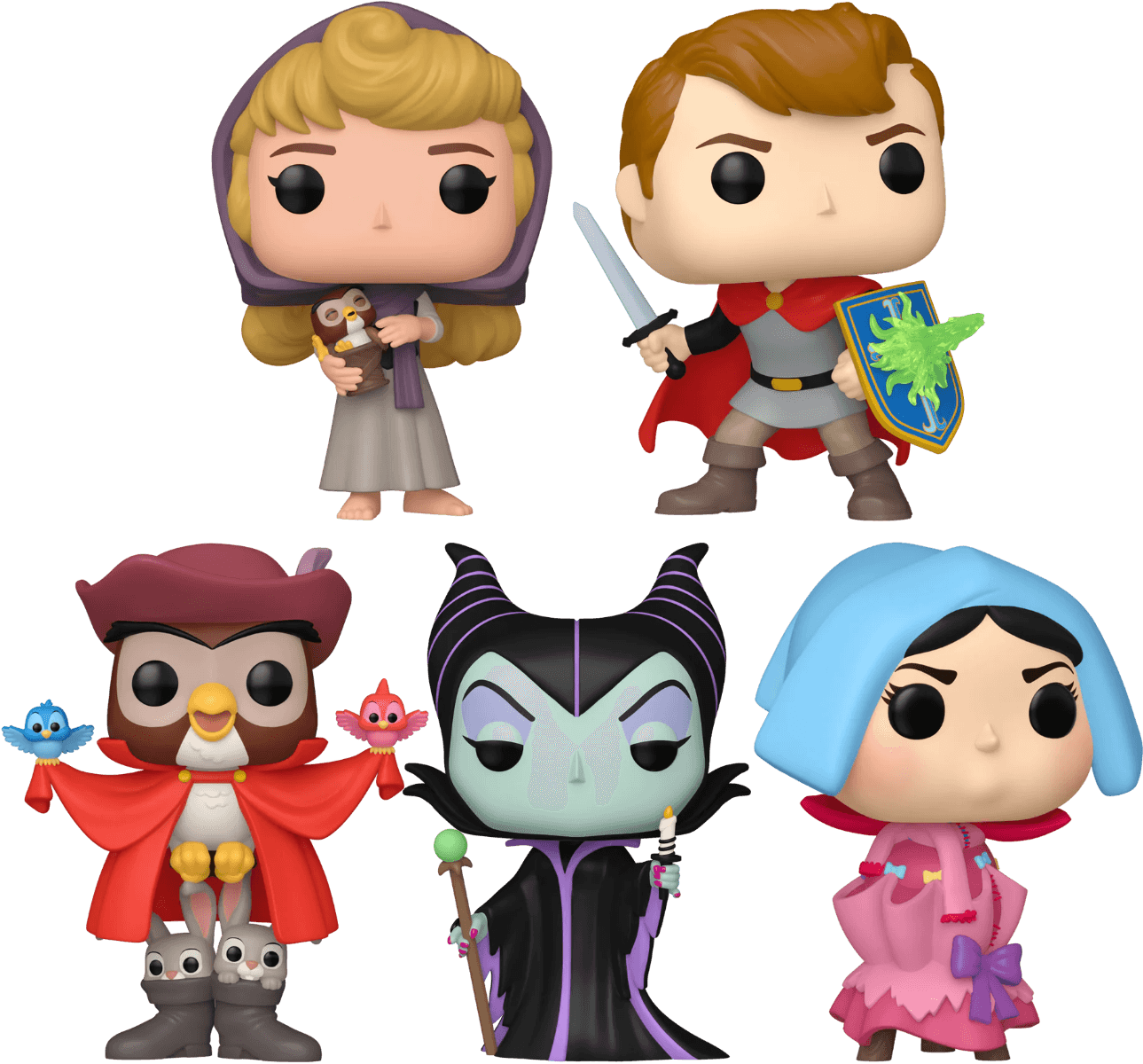 FUN78183 + FUN78182 + FUN78181 + FUN78184 + FUN78185 Sleeping Beauty: 65th Anniversary - Once Upon a Dream Pop! Vinyl Bundle (Set of 5) - Funko - Titan Pop Culture