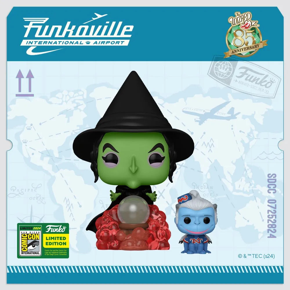 FUN78305 The Wizard of Oz - Wicked Witch with Winged Monkey Pop! Vinyl (2024 Summer Convention Exclusive) - Funko - Titan Pop Culture