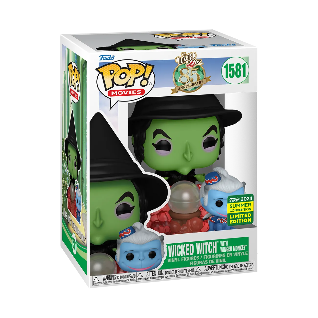 FUN78305 The Wizard of Oz - Wicked Witch with Winged Monkey Pop! Vinyl (2024 Summer Convention Exclusive) - Funko - Titan Pop Culture