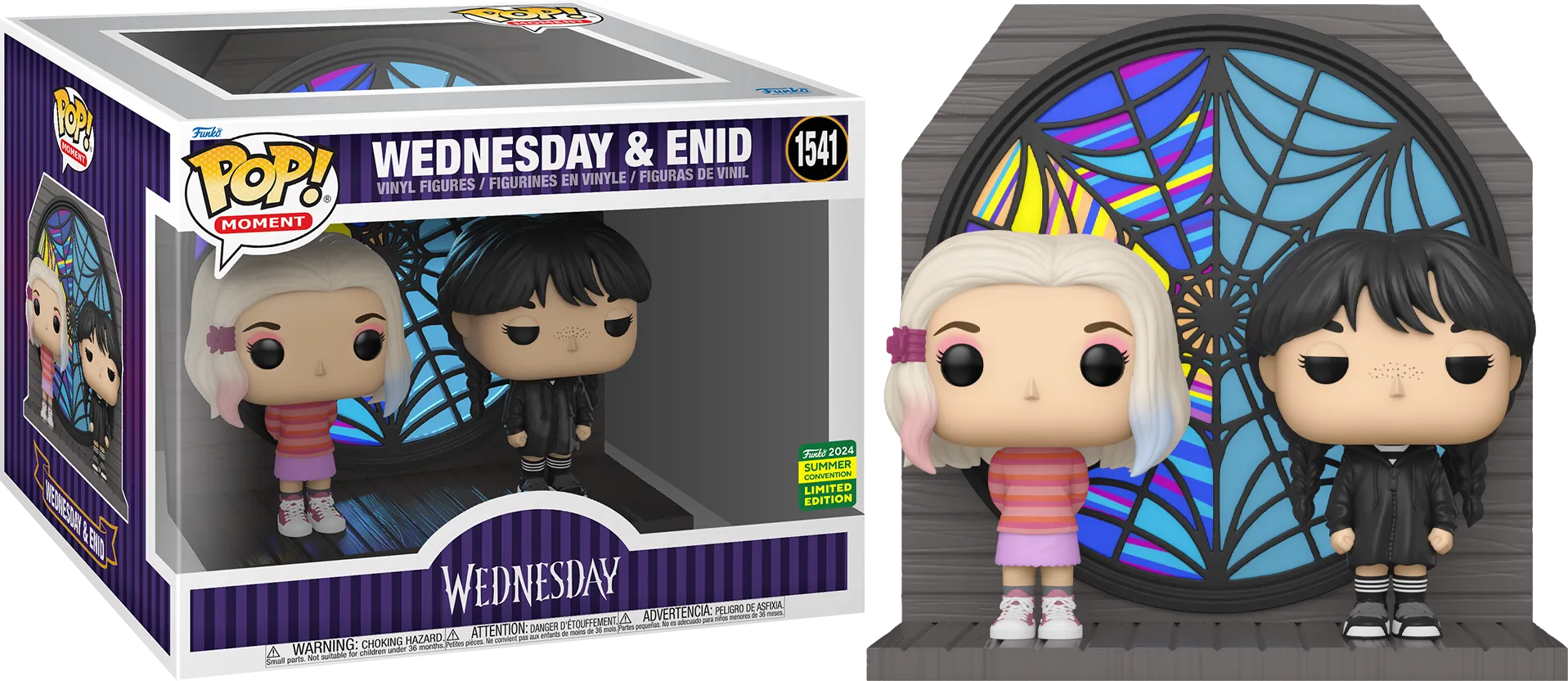 FUN78319 Wednesday (2022) - Wednesday & Enid Pop! Moment Vinyl (2024 Summer Convention Exclusive) - Funko - Titan Pop Culture