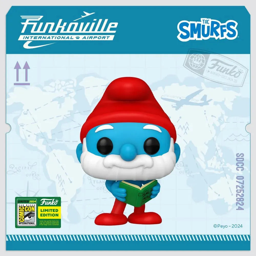 FUN78324 The Smurfs - Papa Smurf Pop! Vinyl (2024 Summer Convention Exclusive) - Funko - Titan Pop Culture