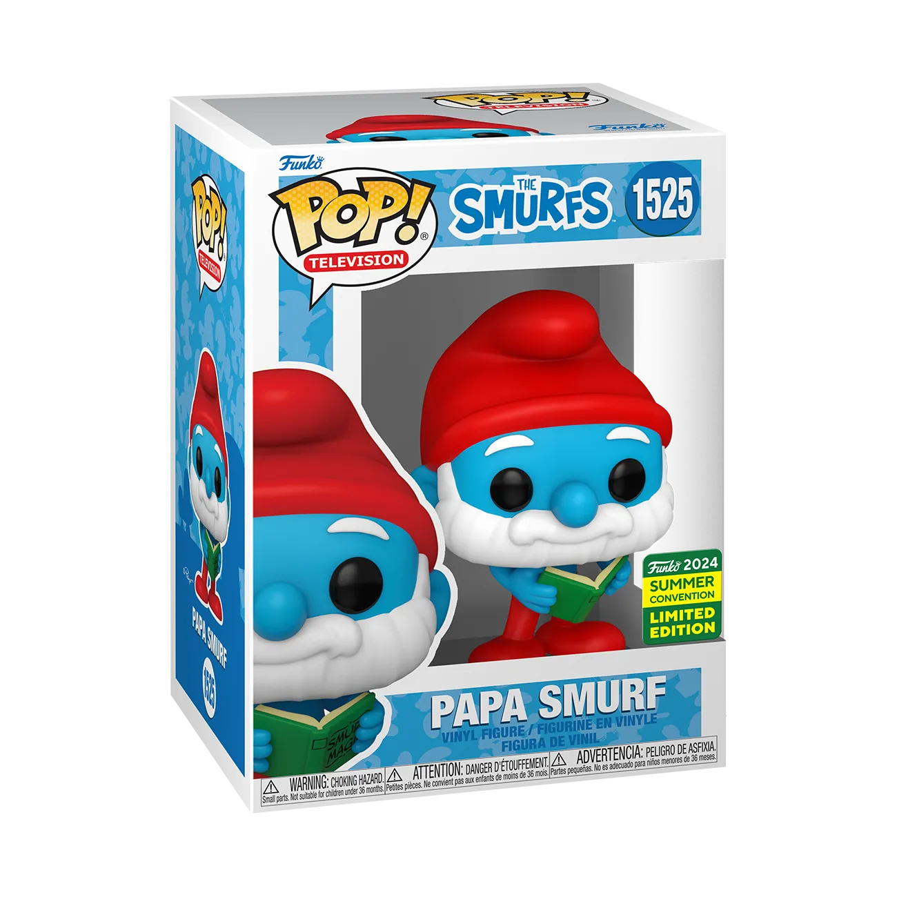 FUN78324 The Smurfs - Papa Smurf Pop! Vinyl (2024 Summer Convention Exclusive) - Funko - Titan Pop Culture