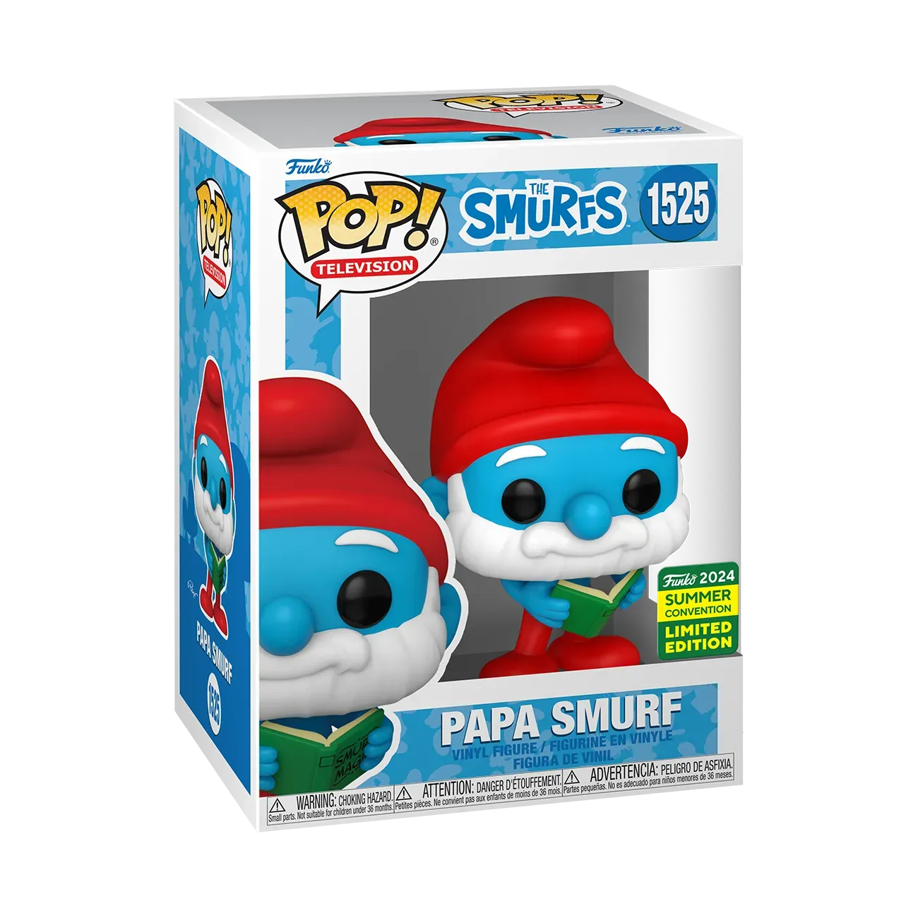 FUN78324 The Smurfs - Papa Smurf Pop! Vinyl (2024 Summer Convention Exclusive) - Funko - Titan Pop Culture