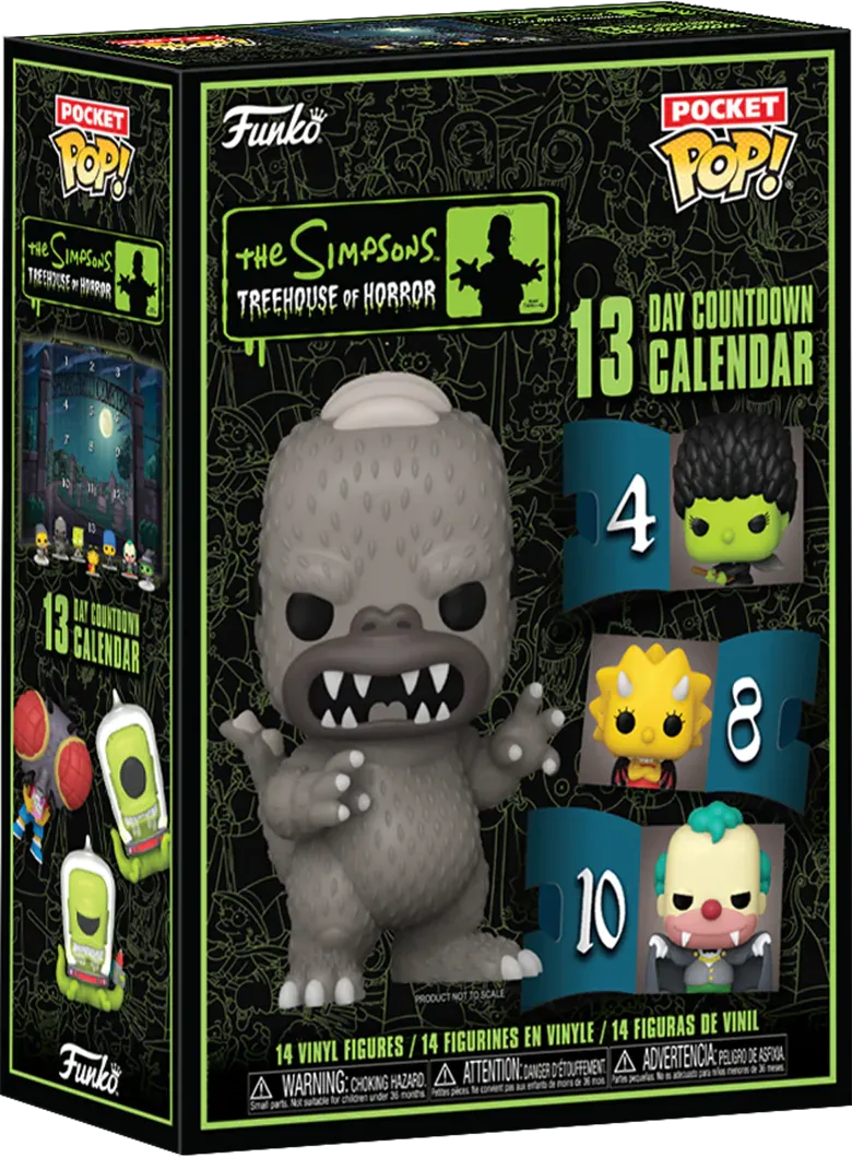 FUN78343 The Simpsons - 2024 13-Day Spooky Countdown Calendar - Funko - Titan Pop Culture