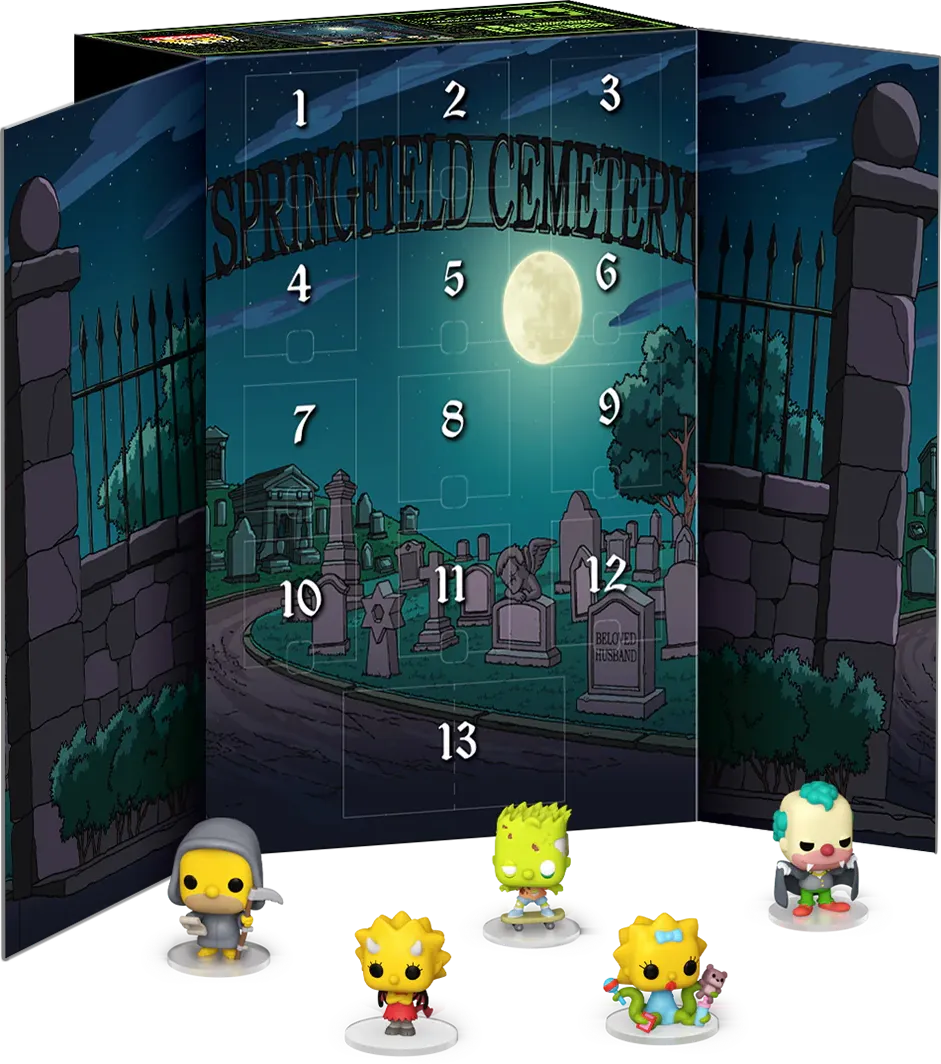 FUN78343 The Simpsons - 2024 13-Day Spooky Countdown Calendar - Funko - Titan Pop Culture